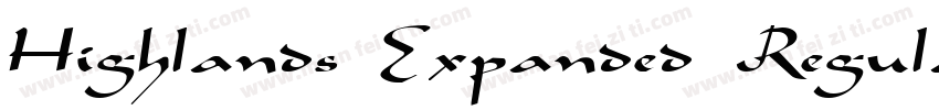 Highlands Expanded Regular字体转换